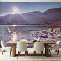 Majestic Salt Lake Sunset Mountain Wall Mural