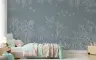 Gentle Deer and Floral Doodle Kids Wallpaper 1