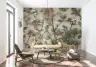 Monochromatic Floral Vines Wall Mural 2