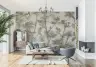 Monochromatic Floral Vines Wall Mural 3
