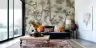 Monochromatic Floral Vines Wall Mural 1