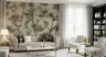 Monochromatic Floral Vines Wall Mural 4