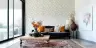 Minimalist Floral Pattern Beige Wallpaper 4