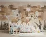 Whimsical Desert Camel Village Wall Mural 5