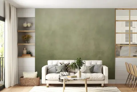 Earthy Sage Green Textured Wall Mural