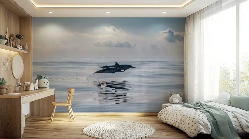 Dolphin's Leap Wall Mural - 2621542