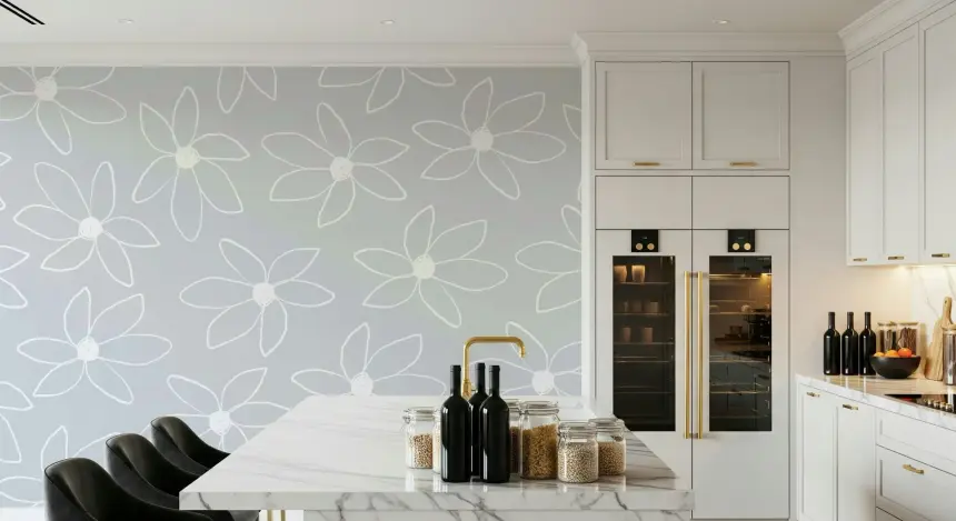 Doodle Flowers Wall Mural -2472033