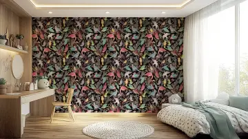 Whimsical Botanical Birds Wallpaper
