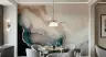 Blush & Rose Gold Abstract Fluid Art Wall Mural 1