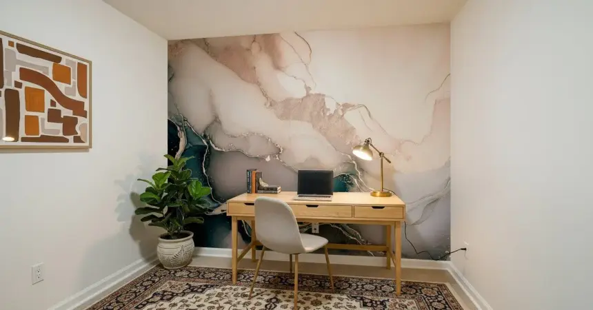 Dreamy Mineral Layers Rose Gold Wall Mural