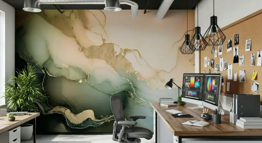 Dreamy Mineral Layers Wall Mural