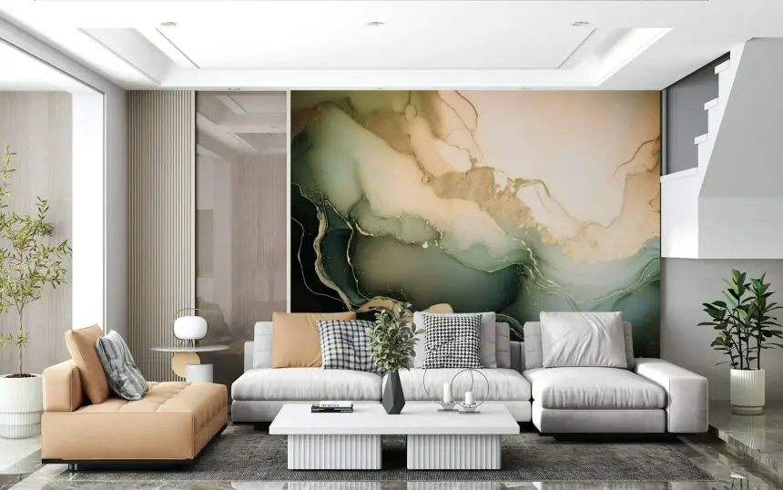 Dreamy Mineral Layers Wall Mural