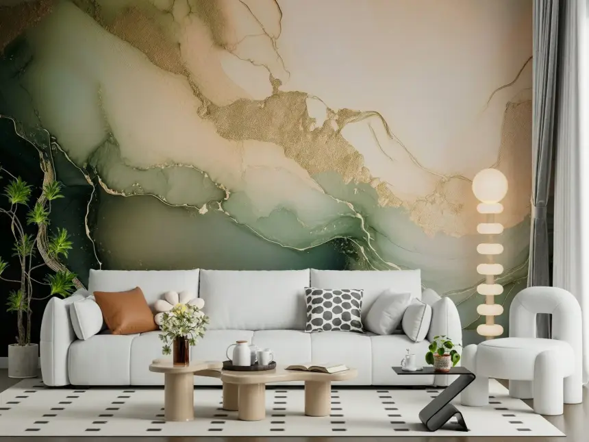 Dreamy Mineral Layers Wall Mural