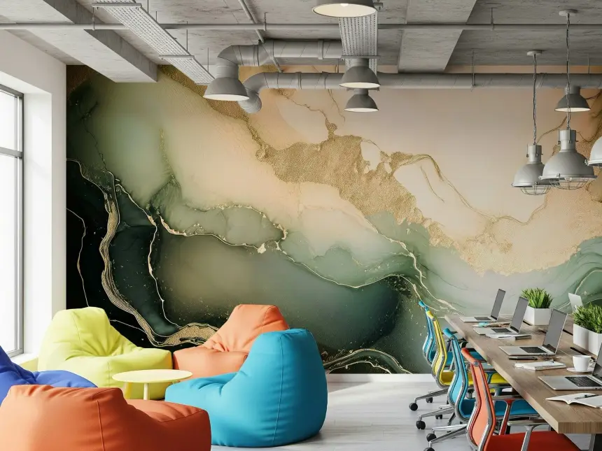 Dreamy Mineral Layers Wall Mural