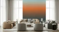 Contemporary Teal Orange Grey Ombre Wall Mural