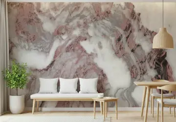 Elegant Rose Marble Swirl Wallpaper Mural
