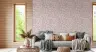 Dusty Rose Botanical Leaf Trail Wallpaper 5