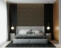 Abstract Earth Tone Geometric Pattern Wallpaper