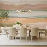 Serene Abstract Watercolour Horizon Wall Mural 4