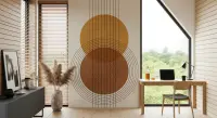 Earthy Geometric Circles Modern Wall Mural