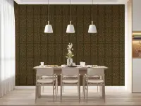 Olive Green Botanical Stripe Wallpaper