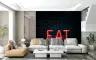 Vibrant Neon Eat Sign Wall Mural 2