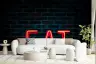 Vibrant Neon Eat Sign Wall Mural 3