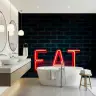 Vibrant Neon Eat Sign Wall Mural 4
