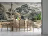Grand European Castle and Fountain Wall Mural 4