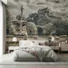 Grand European Castle and Fountain Wall Mural 5