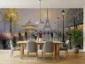 Eiffel Tower Carousel Street Scene Wall Mural 3