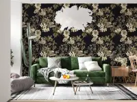 Vintage Gold Floral Botanical Pattern Wallpaper