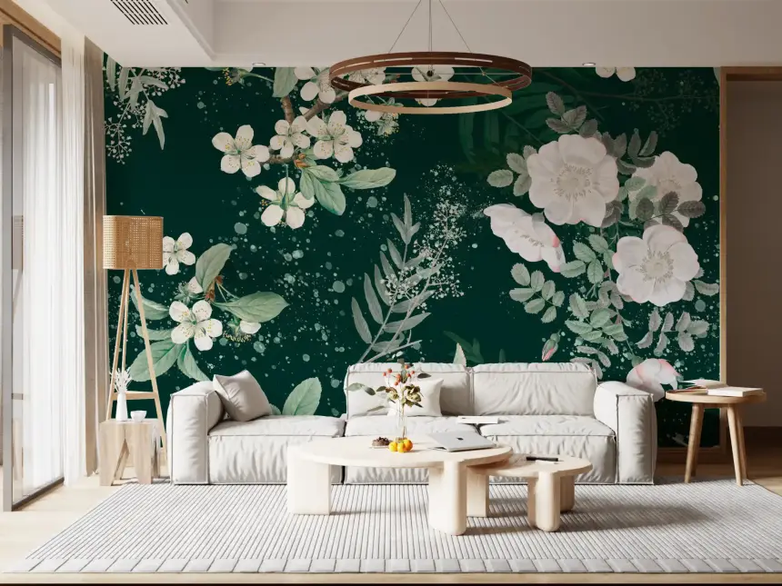 Elegancia De La FloracióN Del Bosque Wall Mural