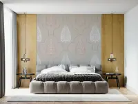Elegant Mughal Leaf Pattern Wallpaper