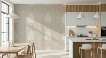 Elegant Mughal Leaf Pattern Wallpaper