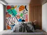 Vibrant Abstract Squiggles Stripes and Shapes Wallpaper Mural 3