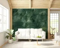 Malachite Green Veined Marble Texture Wall Mural