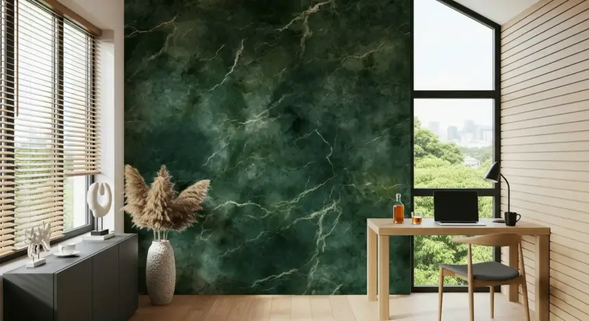 Emerald Marble Swirl Wall Mural -2566706