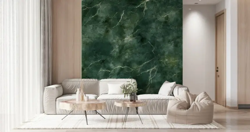 Emerald Marble Swirl Wall Mural -2566706