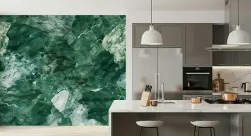 Rich Malachite Green Marble Texture Wallpaper
