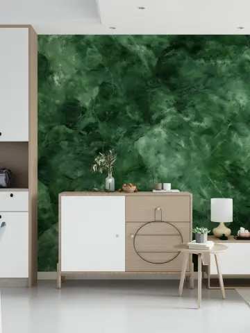Emerald Green Marble Texture Wall Mural