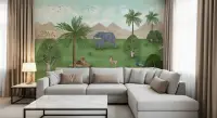 Playful Indian Jungle Animals Wallpaper