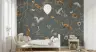 Rustic Woodland Creatures & Foliage Wall Mural 1