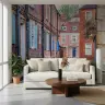 Historic European Street Wall Mural 3