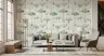 Hand-Sketched Sage Mushroom Pattern Wallpaper 1