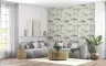 Hand-Sketched Sage Mushroom Pattern Wallpaper 3
