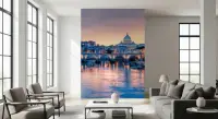 Rome Cityscape Sunset Wall Mural