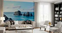 Tranquil Ocean Rock Formations Wall Mural