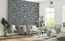 Elegant Blue Botanical Leaves Pattern Wallpaper 1