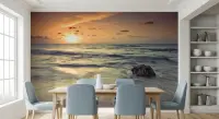 Golden Hour Ocean Sunset Wall Mural